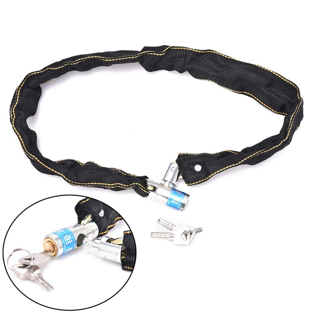 Fermeture de vélo, chaîne Serrure de chaîne de vélo de moto robuste noire 0cm serrures de vélo antivol accessoires de vélo en plein air serrures serrure de vélo