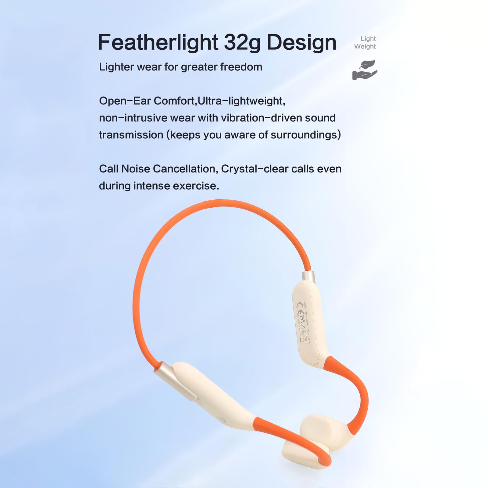 Pongnas Cuffie a Conduzione Ossea IPX8 con Memoria Incorporata da 32 GB Cuffie Sportive a Orecchio Aperto per Corsa, Ciclismo, Nuoto - Archetto da Collo in Lega, BT 5.4, 8H