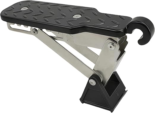 SYDSZ Car Door Step, Universal Fit Car Roof Access, Multi-Foldable Aluminum Alloy Roof Rack Car Step, Adjustable Stand Pedal for Door Latch, Supports Both Feet, fits Most Cars, SUVs and Trucks