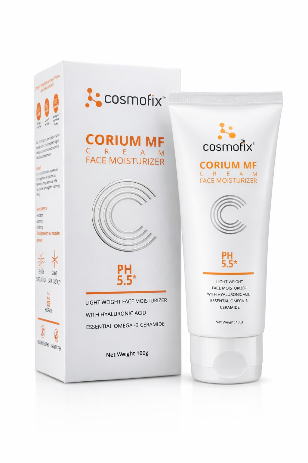 Cosmofix Corium MF Face Moisturizer Cream for all skin types, Non-greasy moisturizer, 100g-image-45