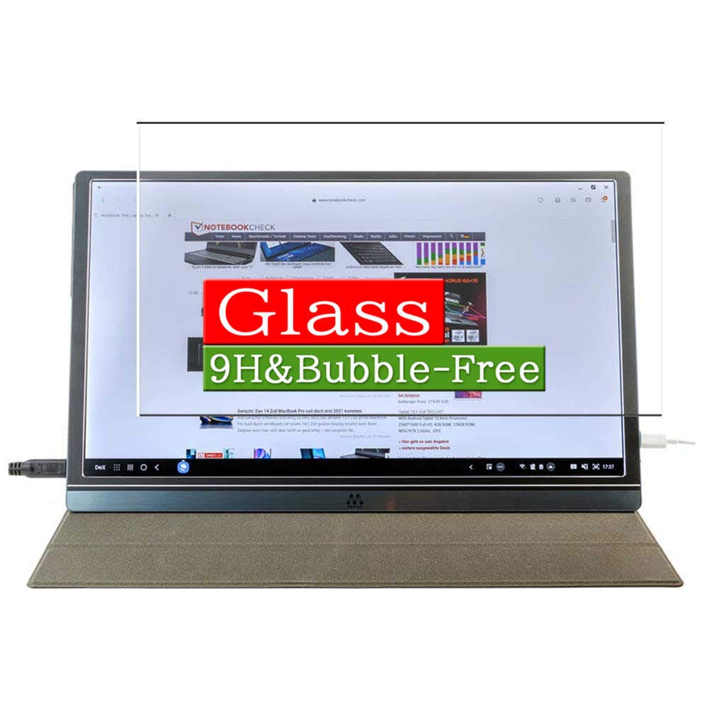 SynvyTempered Glass Screen Protector Film, Compatible with M MEMTEQ Type-C Portable Monitor Z1 15.6" 9H Screen Protectors Guard （Active Area Cover Only）