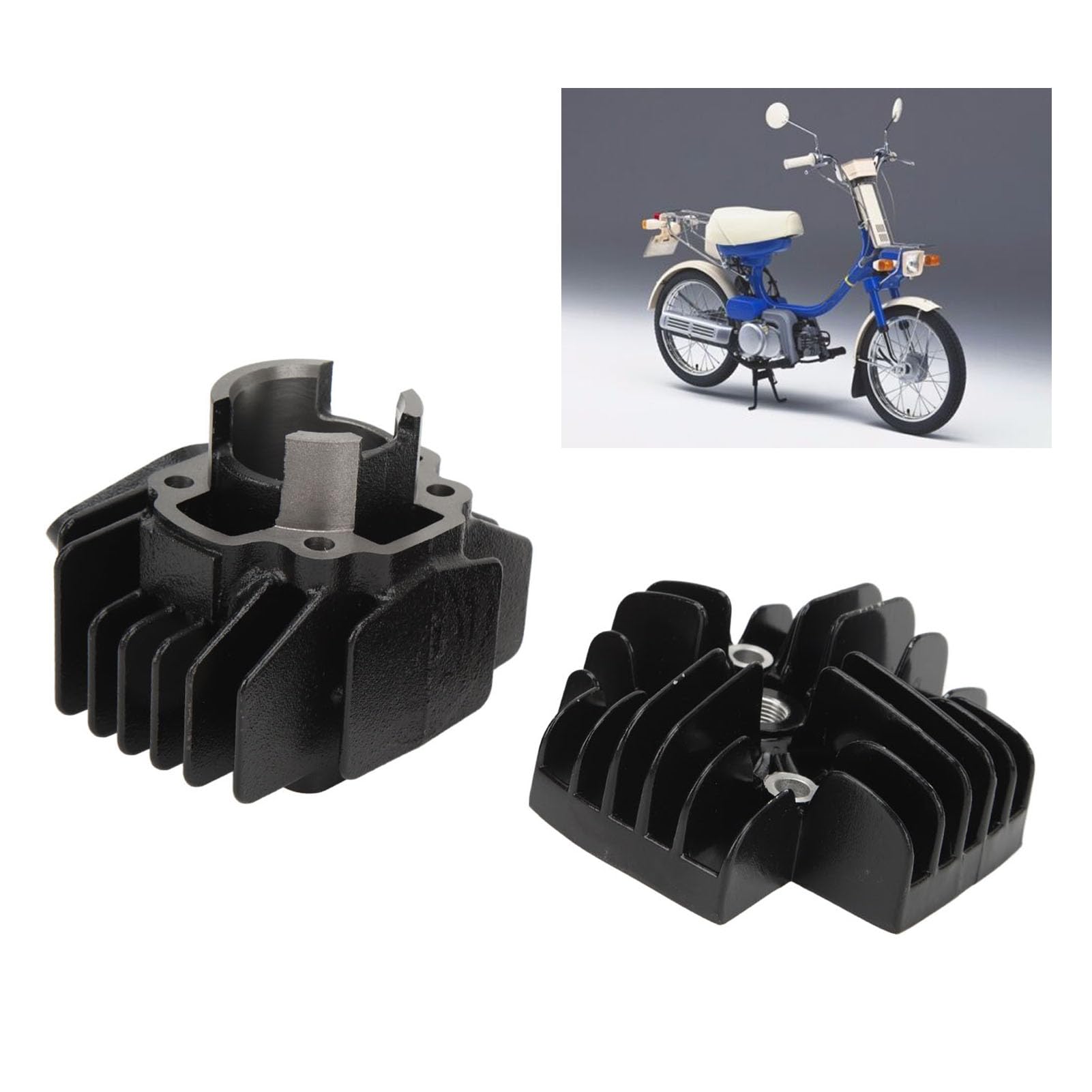 DAN&DRE Kit Guarnizione Testata Pistone Cilindro Calibro 4J2 11111 00 00 con Candela per PW50 QT50 40mm