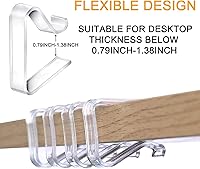 Vista 3 de 24 piezas de clips transparentes claros para mantel, clips de plástico para mantel, abrazaderas para cubierta de mesa a prueba de viento, soportes