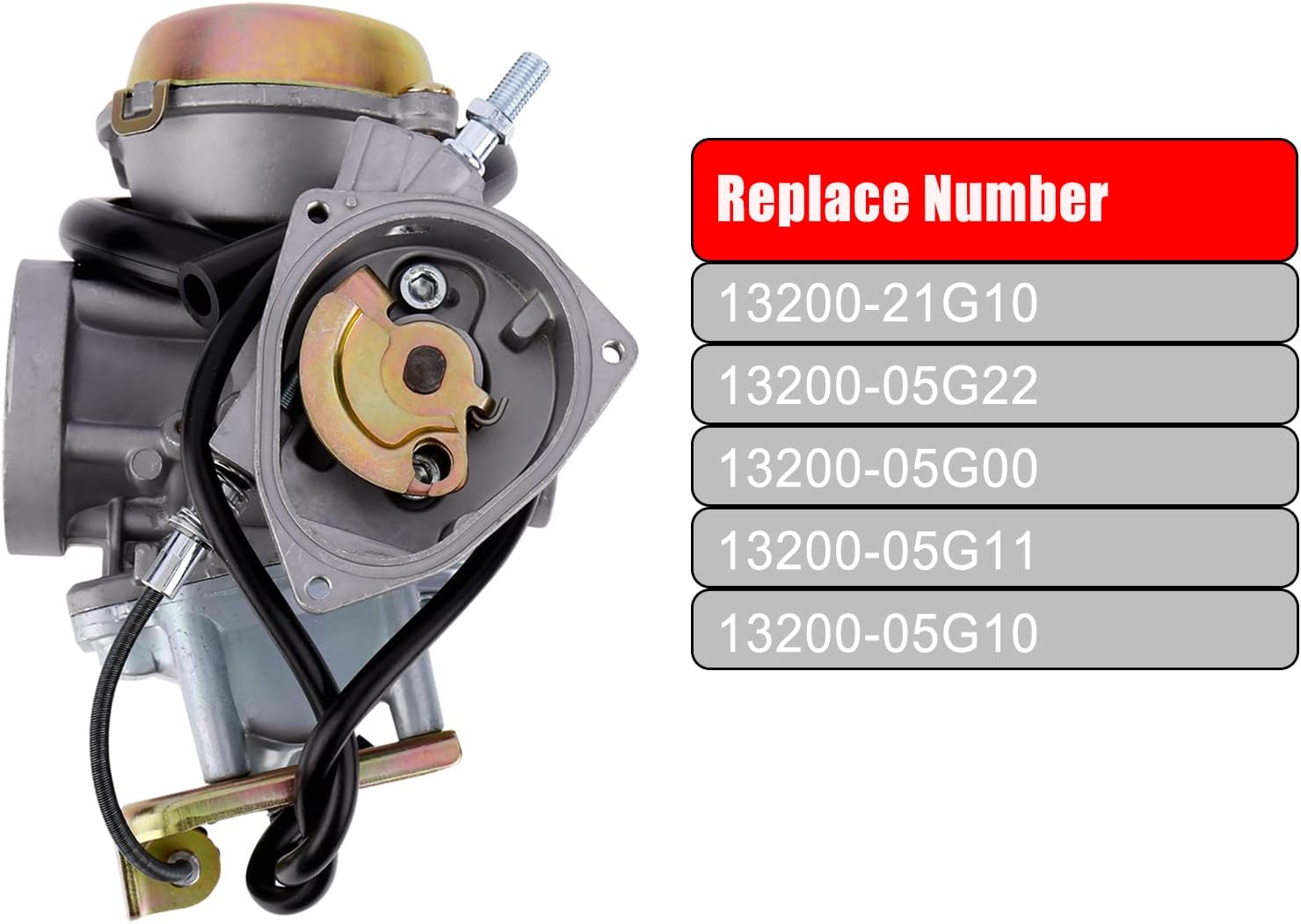 Ozark 250 Carburetor Fits Suzuki LT-F250 Ozark 2002-2009 2012-2014, LT-Z250 QuadSport Z 2004-2009, Replace# 13200-21G10 13200-05G22