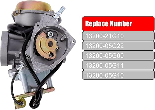 Miniatura 2 de Carburador Ozark 250 compatible con Suzuki LT-F250 Ozark 2002-2009 2012-2014, LT-Z250 QuadSport Z 2004-2009, repuesto # 13200-21G10 13200-05G22