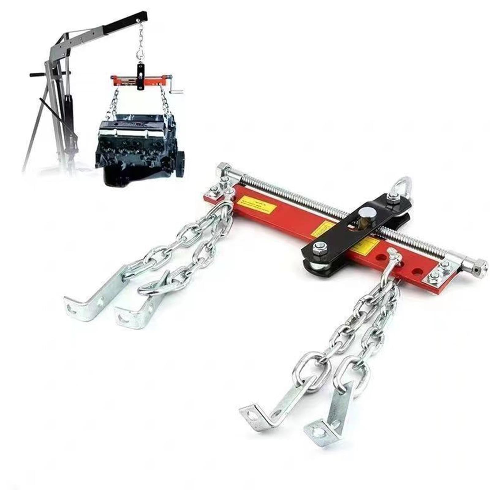 Elevador de Motores, Grúa de Taller, Accesorio para Garaje, Elevador de Tijera con Mango Ajustable