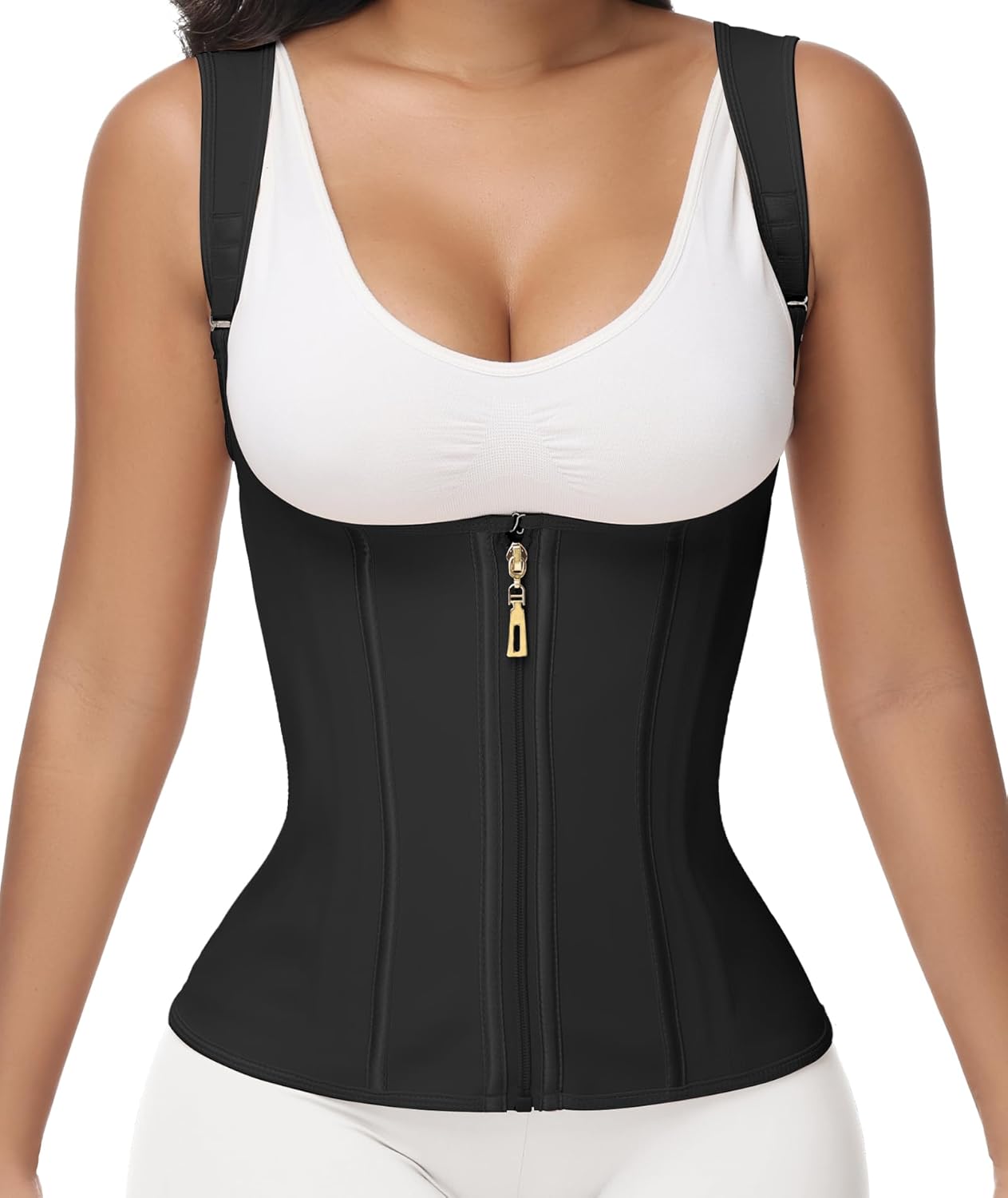 Waist Trainer Corset For Women,Tummy Control Sports Girdle, Hourglass Vest Waist Cincher Body Shaper with Adjustable Straps