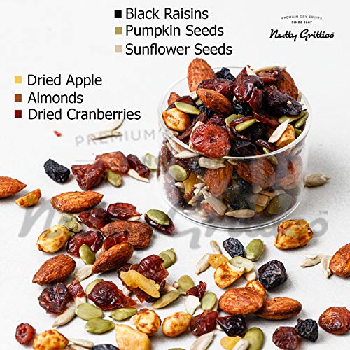 Image of Nutty Gritties Spicy Trail Mix 120g (Pack of 5 x 24g) | Crunchy, Tasty, Dry Roasted | Zero Oil | Healthy On-the-Go Snack | Resealable Pouch