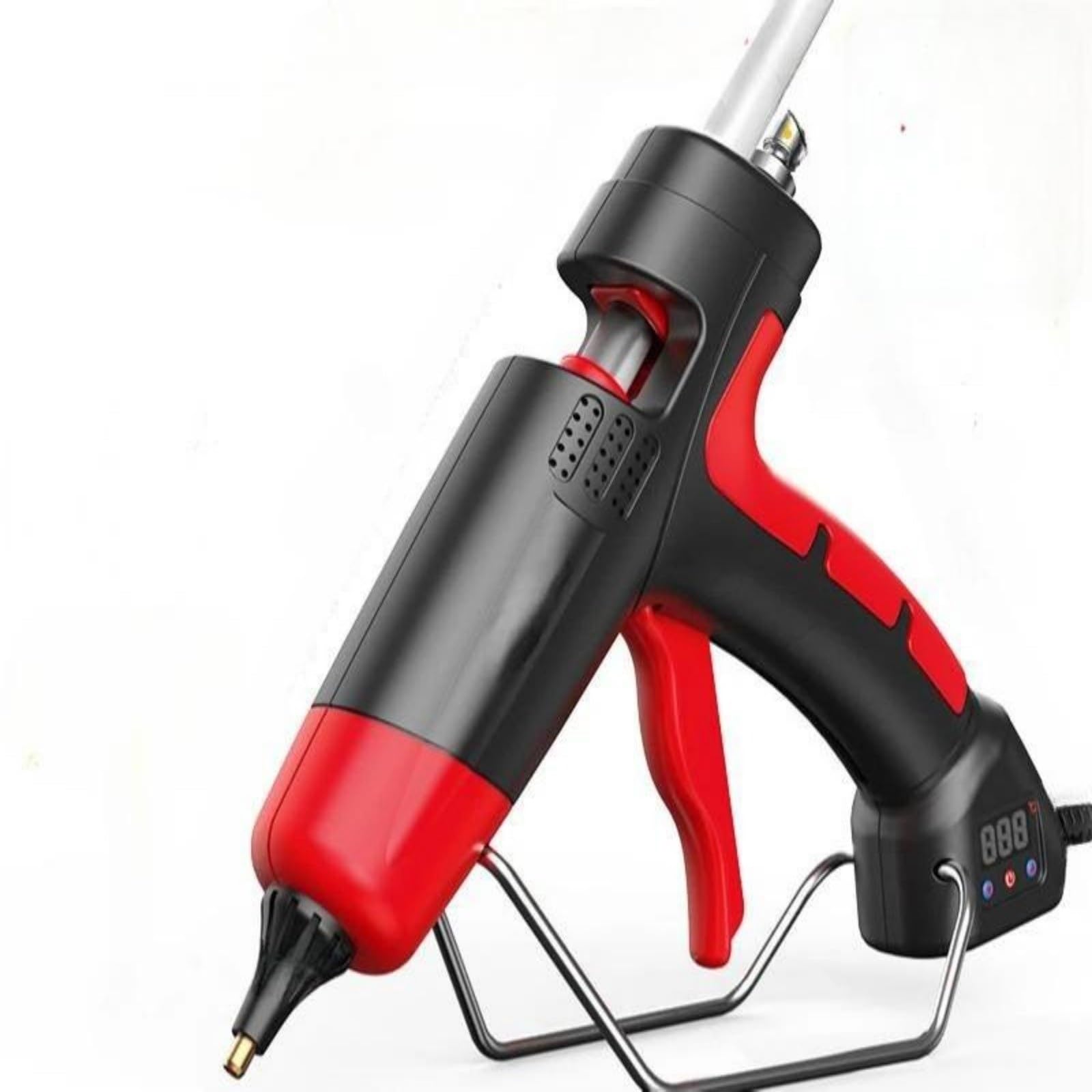 Pistola de silicona caliente digital 300 W y 400, temperatura ajustable, pistola pegamento profesional, calentamiento rápido for bricolaje pistola de pegamento caliente(400w)