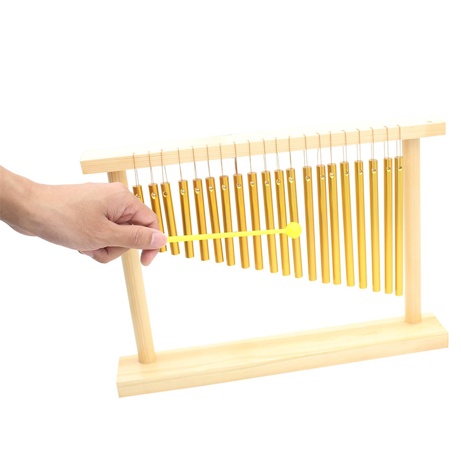 Praktisches Windspiel aus Aluminium und Holzstruktur, geeignet für Studio- und Live-Auftritte, Percussion aus Aluminiumlegierung