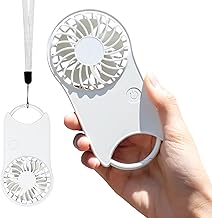 Handy Fan, Hand Held Fan, Palm Size, Silent, Small, Handy Fan, Portable Fan, USB Rechargeable, Long Operation, 3 Levels of Airflow, Carabiner, Strap, Handy, Powerful, Small Fan, Handheld Fan,