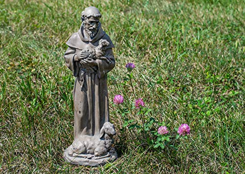 Roman – 15.25" St. Francis Garden Statue, Religious Outdoor Décor for Yard or Garden, Spiritual Gift for Nature and Animal Lovers - Image 3