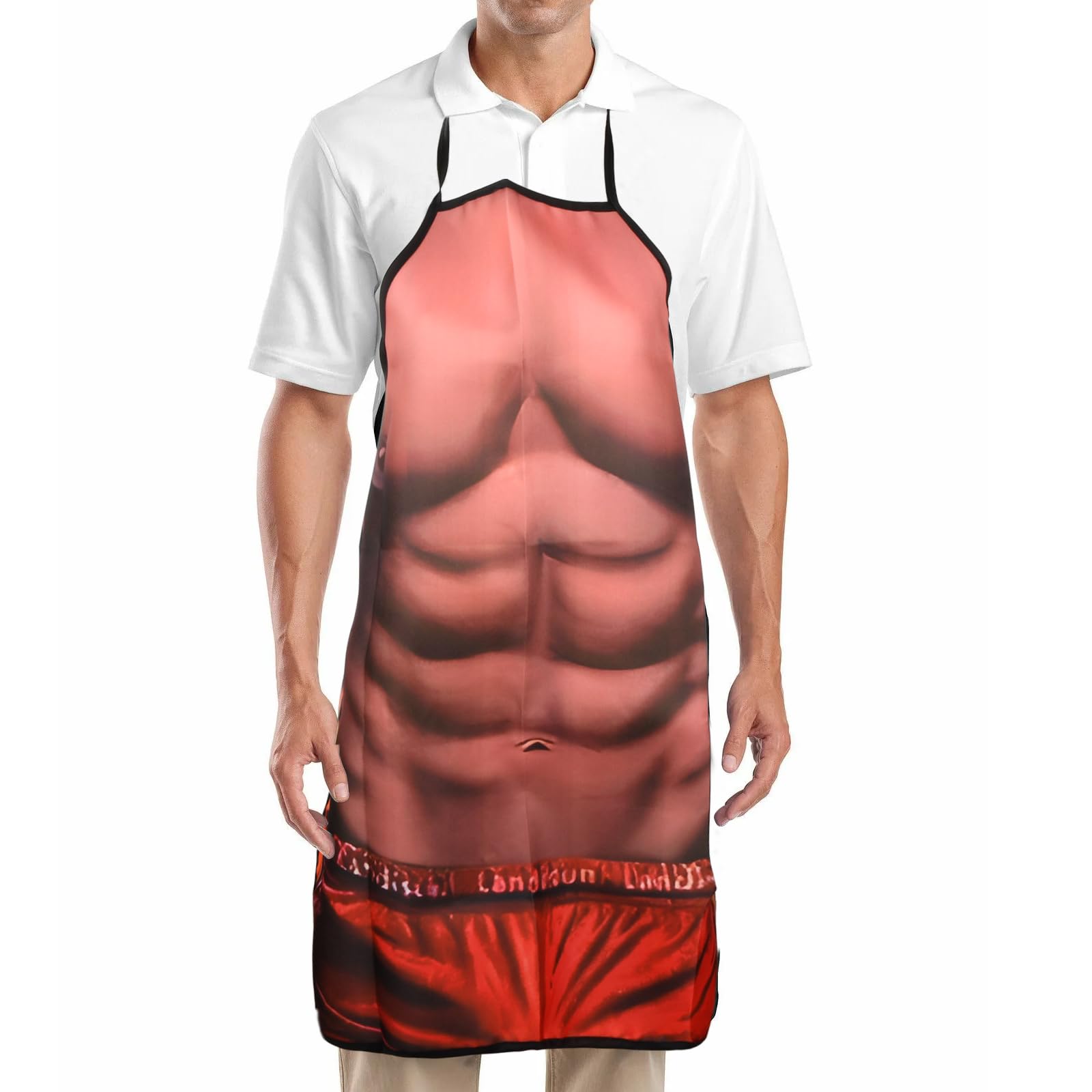 Delantal de Cocina Muscular Divertido para Hombres, Impermeable para Barbacoa, Graciosos para Fiestas, Regalo Con un Toque de Diversión