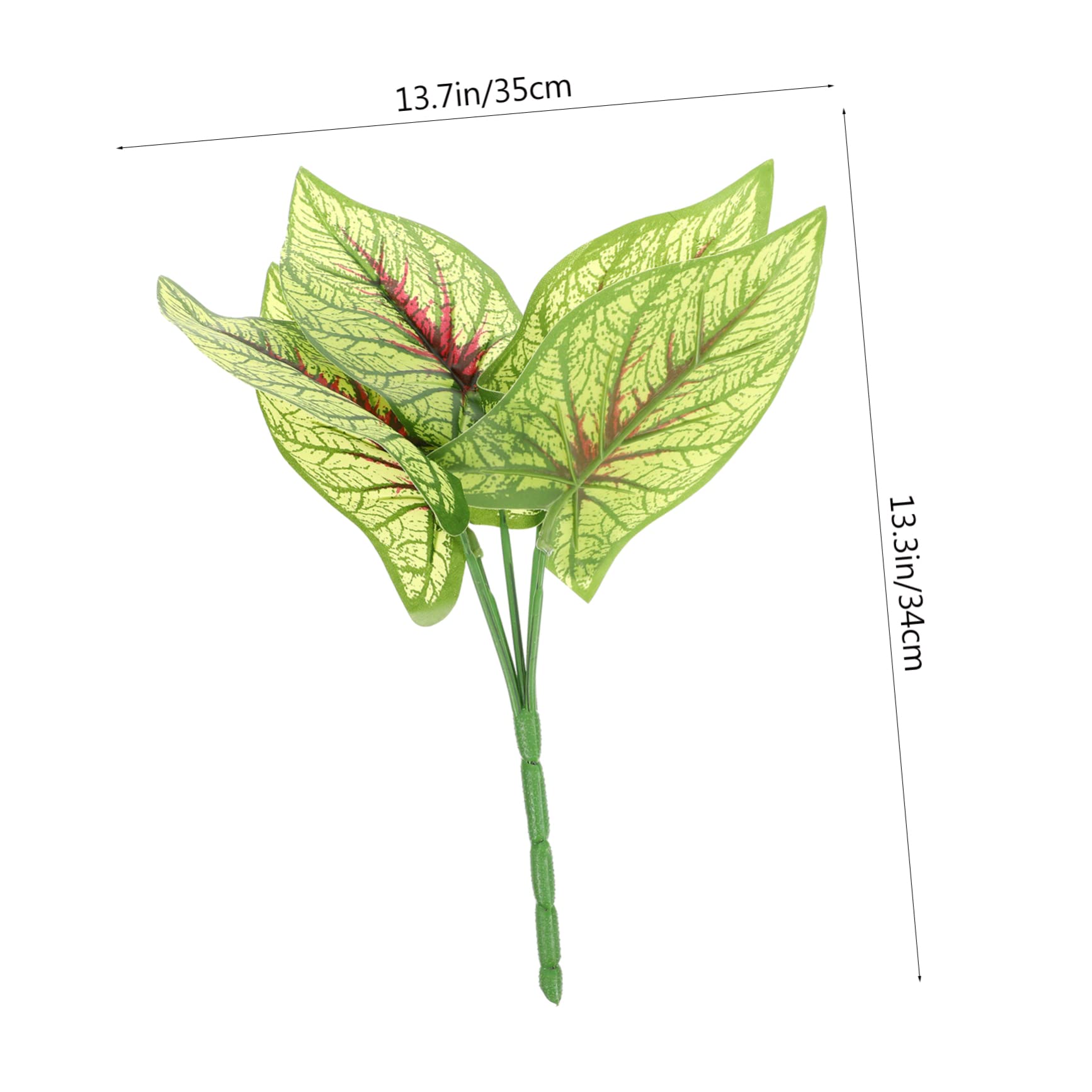 IMIKEYA 12piezas Artificiales De Simulación Verde para Decoración Jardín Sin y Duración
