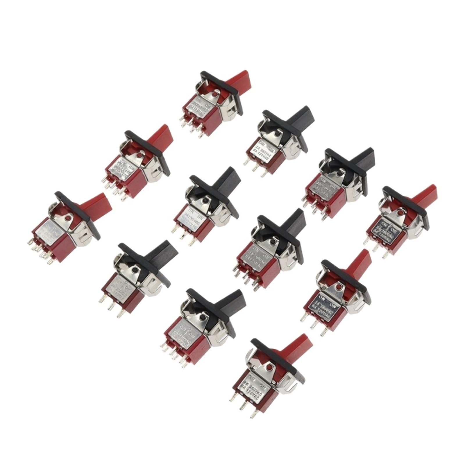 RLS-102 5A 125 V 3 A 250 AC 3-pinowy przełącznik kołyskowy wł./wył. (Red Reset 6Pin)