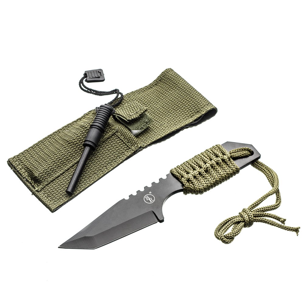 SE Outdoor Tanto Knife with Firestarter - KHK6320
