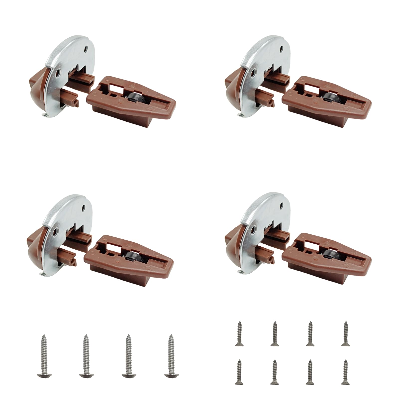 Bumooby Drawer Guide Kit 4 Sets of Compatible with Rite-Trak II Model #168, Enhanced Commercial Style Dresser Drawer Slides with Metal Backing,Drawer Stop with Roller