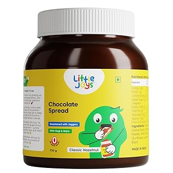 Little Joys Chocolate Spread | 750g | Sweetened with Jaggery | With Rich Hazelnut, Cocoa, Ragi & Bajra | No Refined Sugar, No Palm Oil, No Preservatives | - image, photos