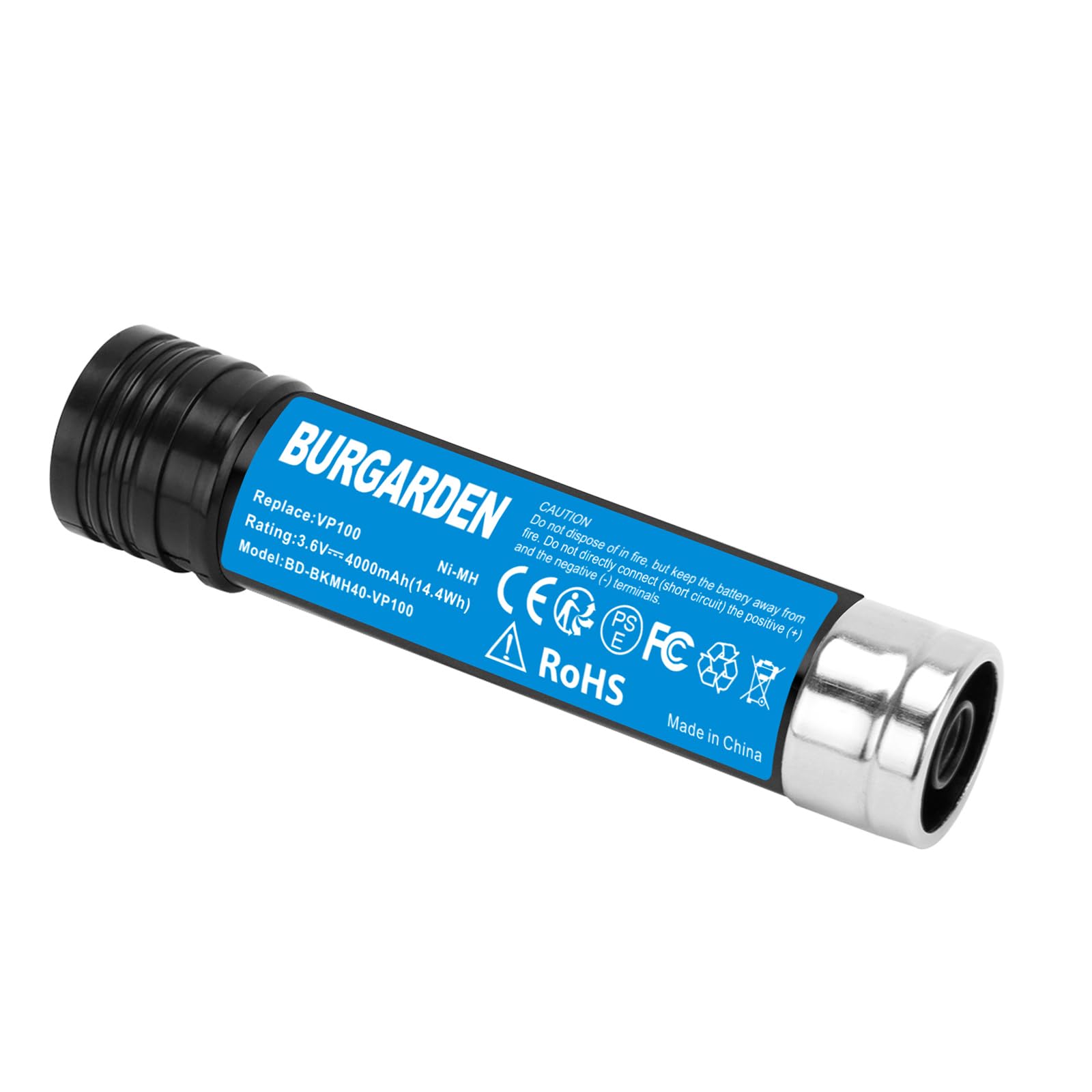 BURGARDEN 3.6V 4000mAh Ni-MH Battery for Black & Decker Versapak VP100 VP130 VP100C VP105 VP105C VP110 VP110C VP143 VP600 VP660 VP7221C