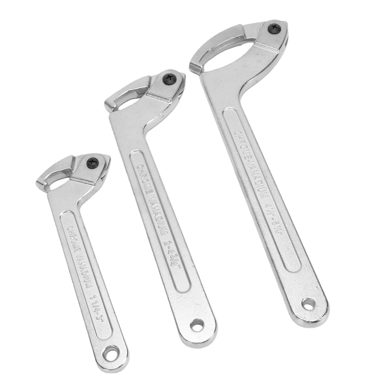Hyuduo Juego de 3 Llaves Inglesas con Gancho y Pasador Ajustable, en