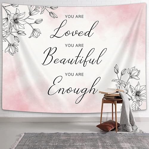 Drgilau Tapiz para colgar en la pared con frase inspiradora You Are