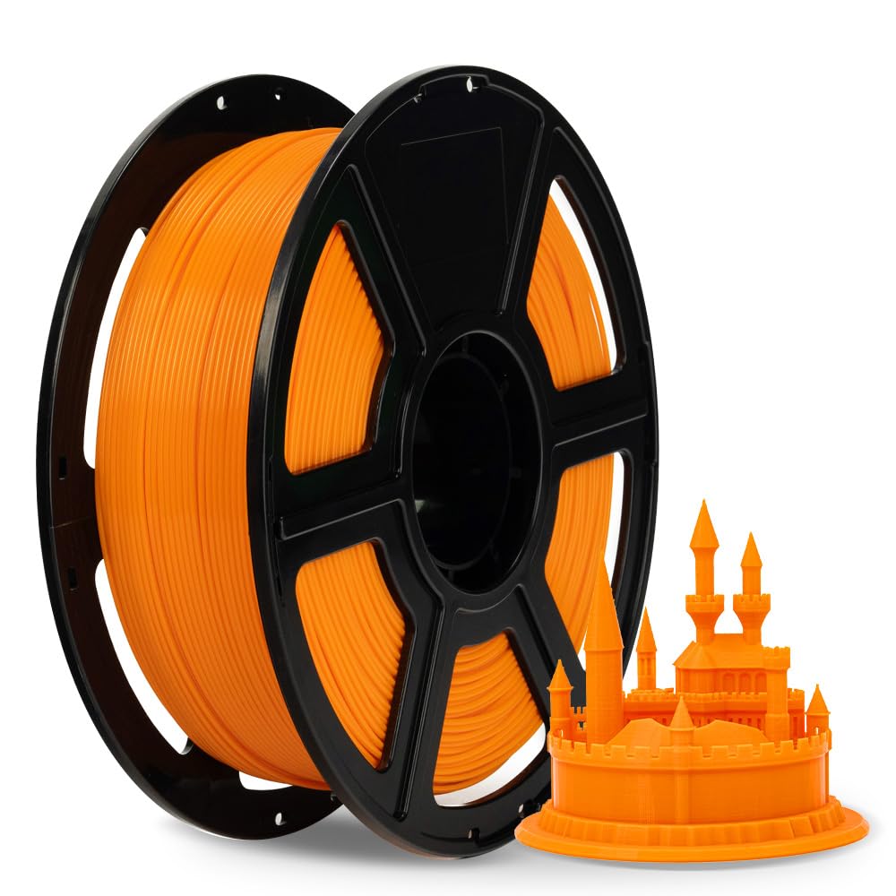 FLASHFORGE ABS PRO Filamento per stampante 3D, filamenti tenaci e resistenti al calore, bobina da 1 kg (2,2 libbre), precisione dimensionale +/- 0,02 mm, filamento ABS forte e durevole (Arancione)