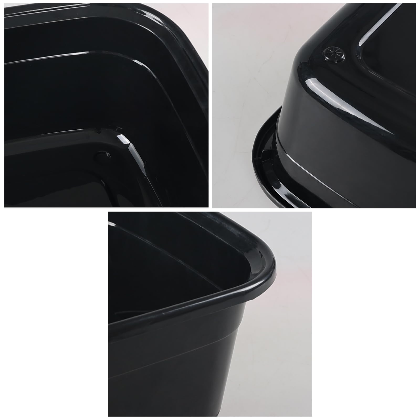 Asking 14 L Schwarze Waschschüssel, Waschschussel Kunststoff, 4 Stück