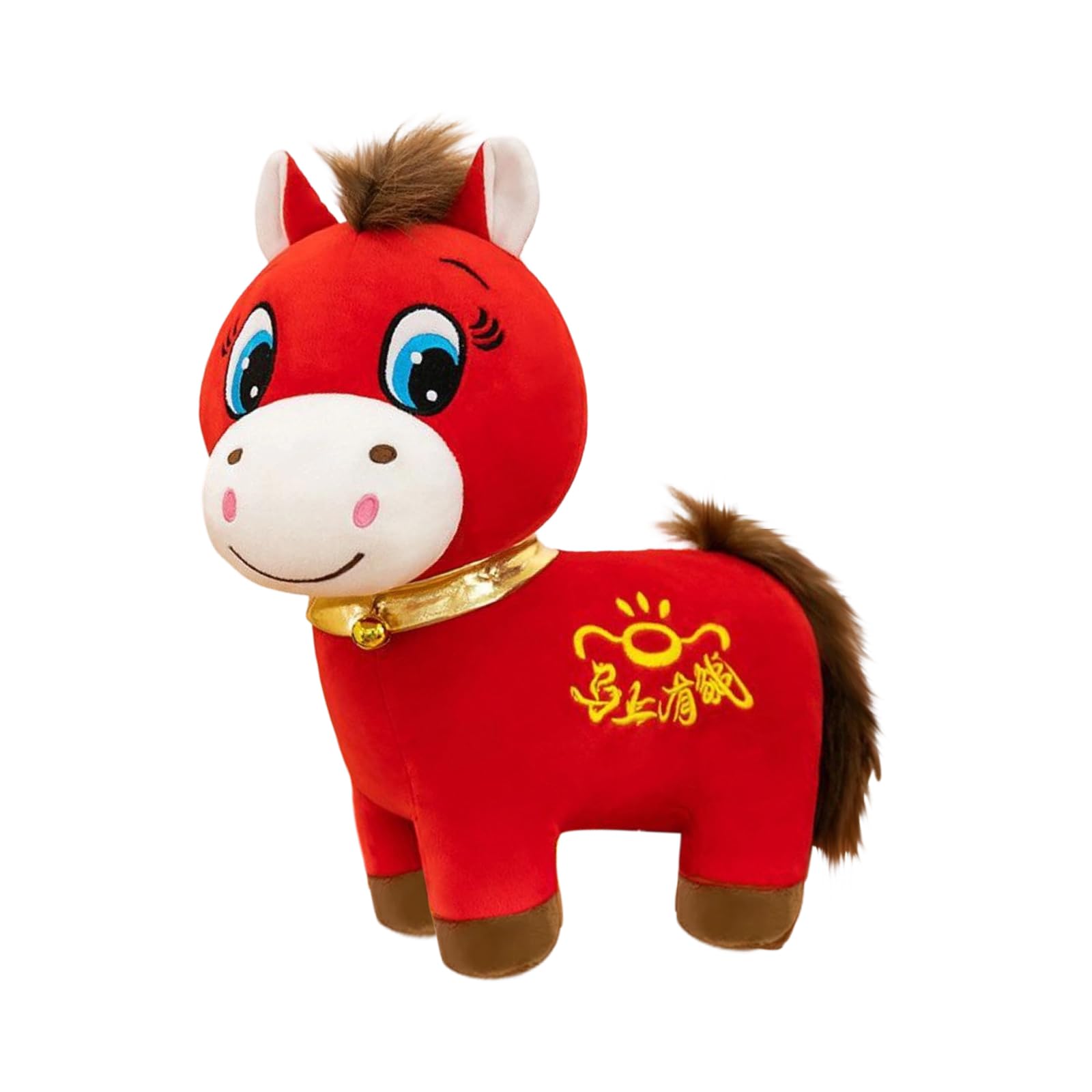 Crying Horse Plush 2026 Lucky Chinese Lunar New Year Mascot Zodiac Ornament Funny Smiling Sad Horse Plushie for
