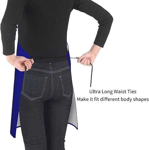 Miniatura 4 de MULIHU Bonnie Blue flag Apron Adjustable Waterproof With Pockets Bib Kitchen Cooking Aprons Chef Aprons For Men Women