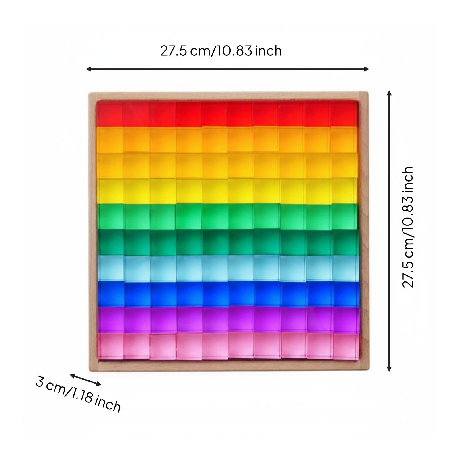 Blocchi da Costruzione Acrilici Cubi Colorati Trasparenti Elementi Gioco Educativo Strumento Sviluppo Creatività Idonei per Bambini Classi Tempo Libero Familiare