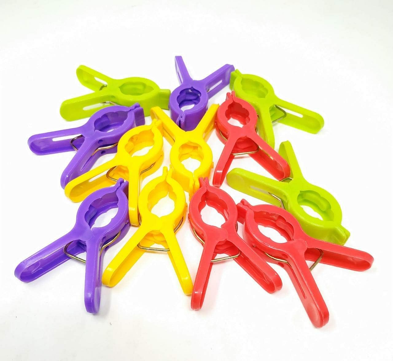Bright Metal Cloth Clips - Multipurpose Clothes Pins for Indoor and Outdoor Use - Strong and Durable Metal Clips - Set of 12-image-34
