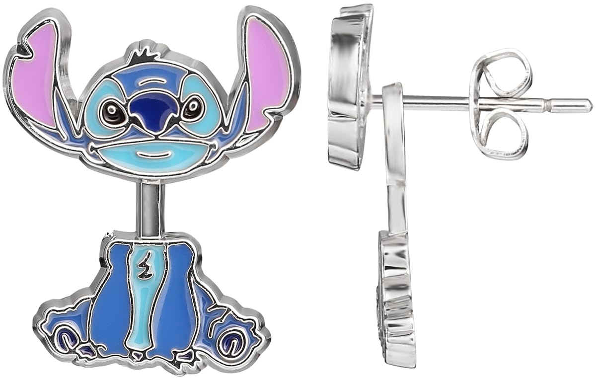 Lilo & Stitch Stitch Unisex Pendiente Plateado