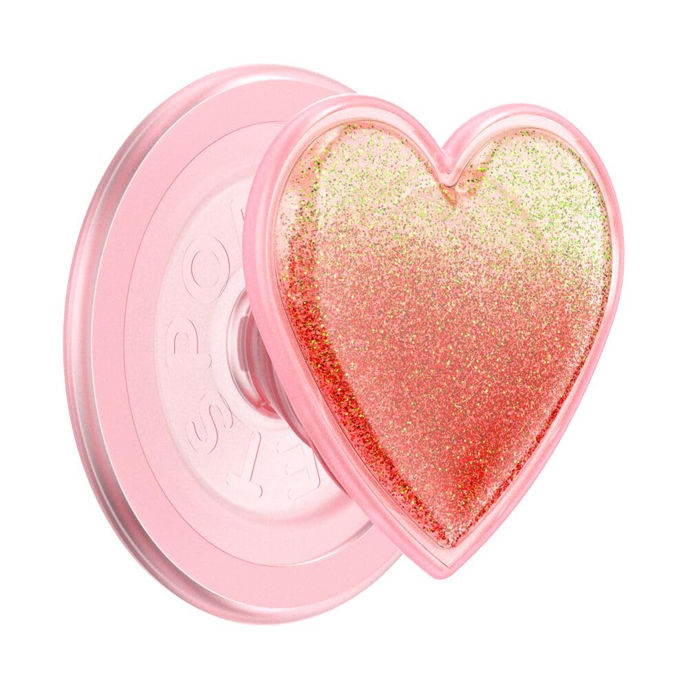 PopSockets Grip Téléphone MagSafe, Support Magnétique, Béquille, Heart - Squishy Tidepool Heart Pinky