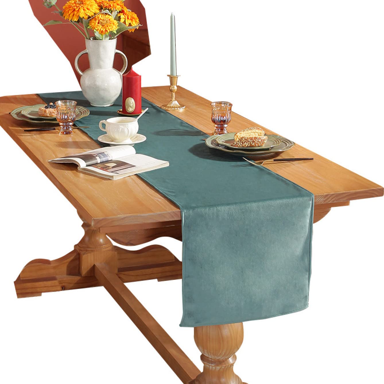 Amazon｜[YXLXYL] テーブル ランナー 食卓 布 33*220cm クロス 無地  