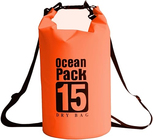 Miniatura 1 de Bolsa seca flotante impermeable de 5L10L15L20L, saco enrollable para kayak, natación, camping, senderismo, playa, pesca, buceo, correas resistentes