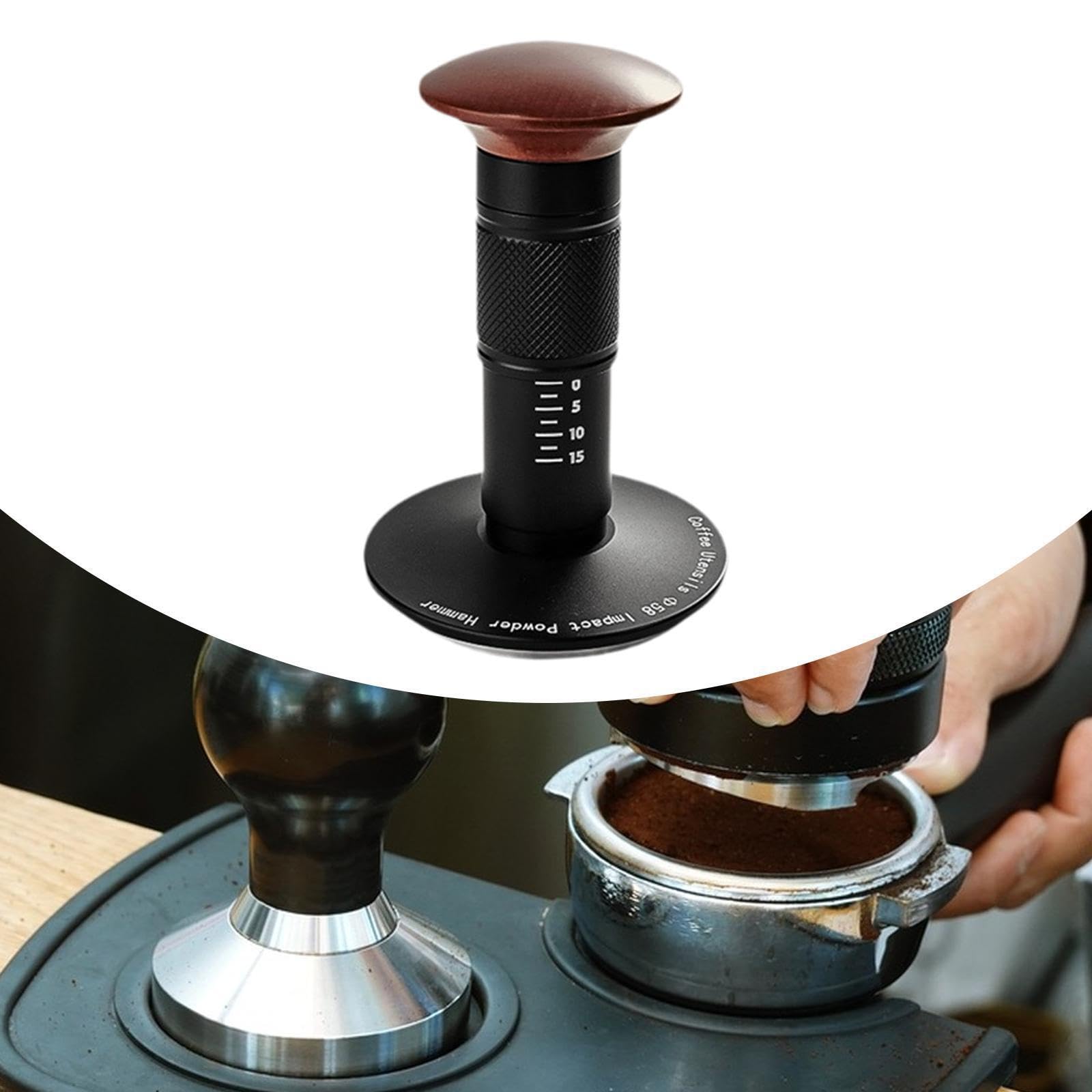 Prensador de café de acero inoxidable larga duración, mango ergonómico, soporte para distribuidor café, portafiltros, herramientas prensa manual, prensador acero inoxidable, prensa