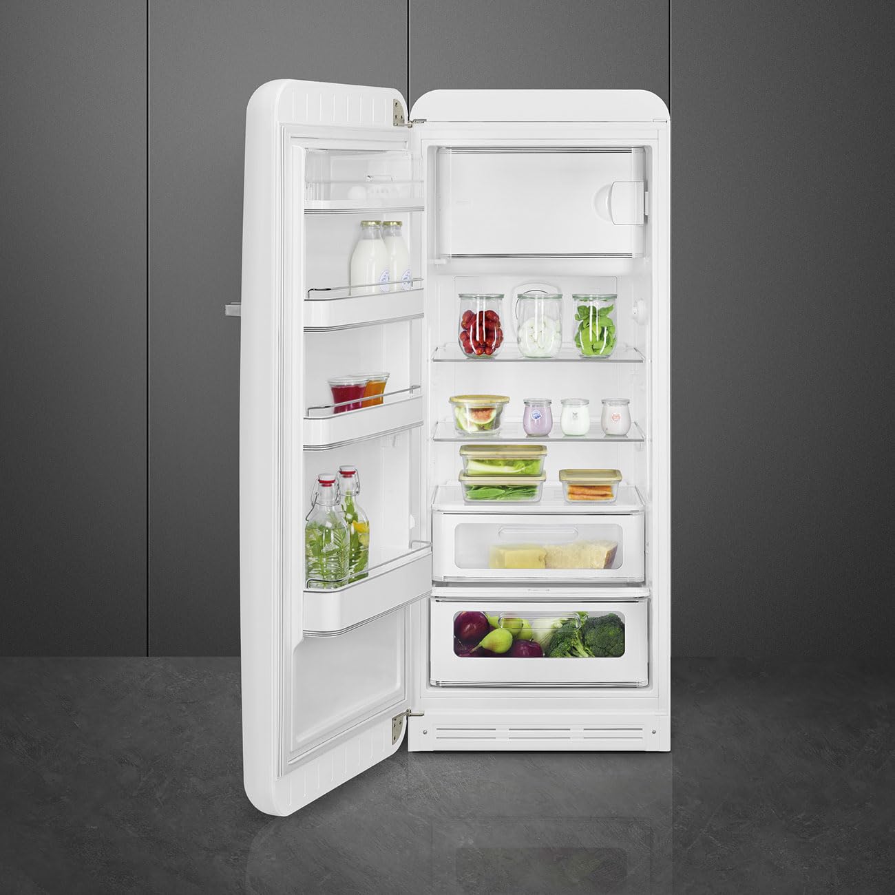 SMEG FAB28LWH6, FRIGO MONOPORTA, Classe C