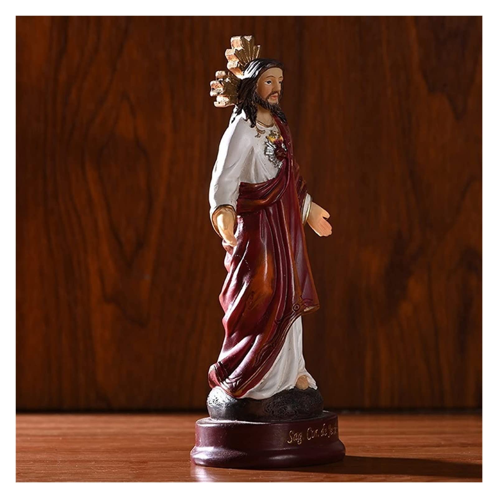 Figura coleccionable, estatua de regalo, adorno de escritorio for decoración de la oficina en el hogar, decoración del hogar, estatuilla religiosa de Jesús, iglesia cristiana de resina de Jesús, adorn