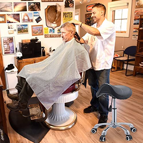 Ergonomics-Saddle-Stool-Adjustable-Rolling-Swivel-Chair-with-Soft-Comfortable-CushionLifting-air-RodAluminum-Alloy-Base4-Wheels-for-Barber-shiopSalonSPATattoHomeOffice