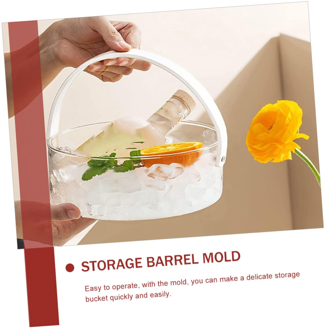 Molde de Cubo de Almacenamiento de Silicona Blanco 1 Set