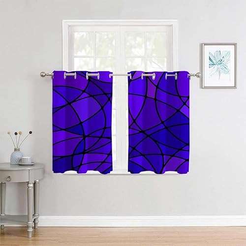 Miniatura 3 de Cortina para Dividir Habitacion Purple Mosaic Decor Art Thermal Door Cover Tapestry Curtains 55Inch Width by 45Inch Length,2 Panels