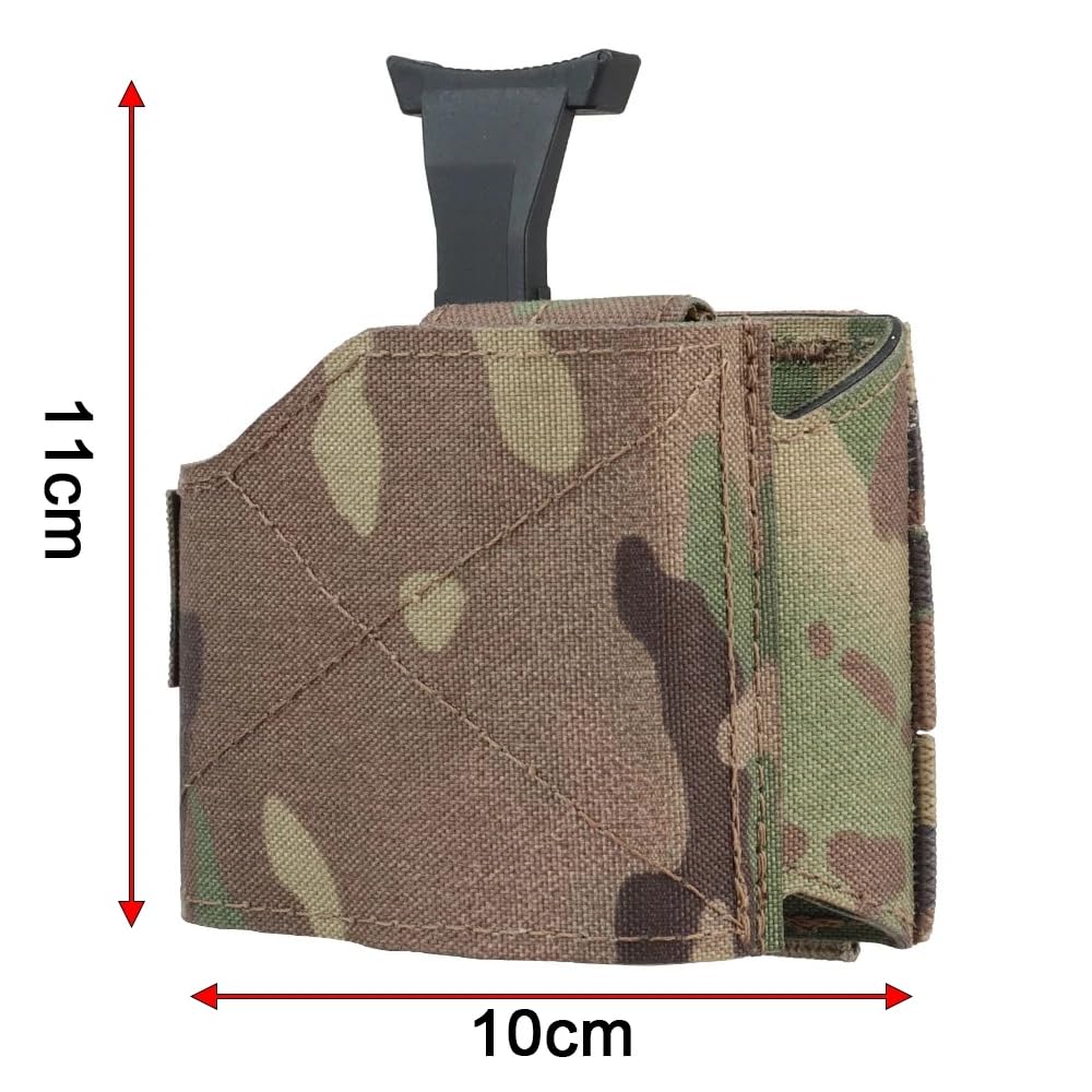 Peminkoo Fondina Universale per Pistola Tattica Pistola Adattabile con Chiusura a Scatto Militare G17 G19 1911 SIGP220 Molle Cintura Airsoft