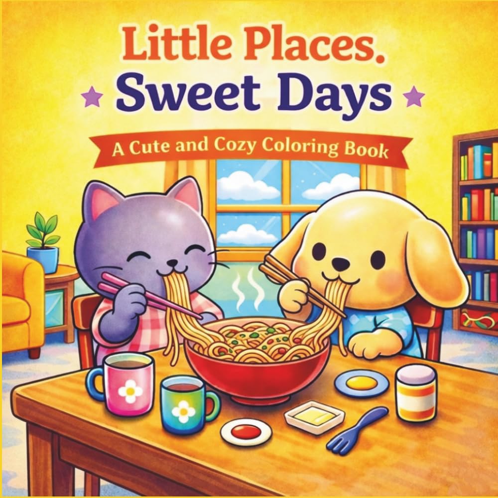 Little Places, Sweet Days | A Cute and Cozy Coloring Book (Colorful Moments Series)
