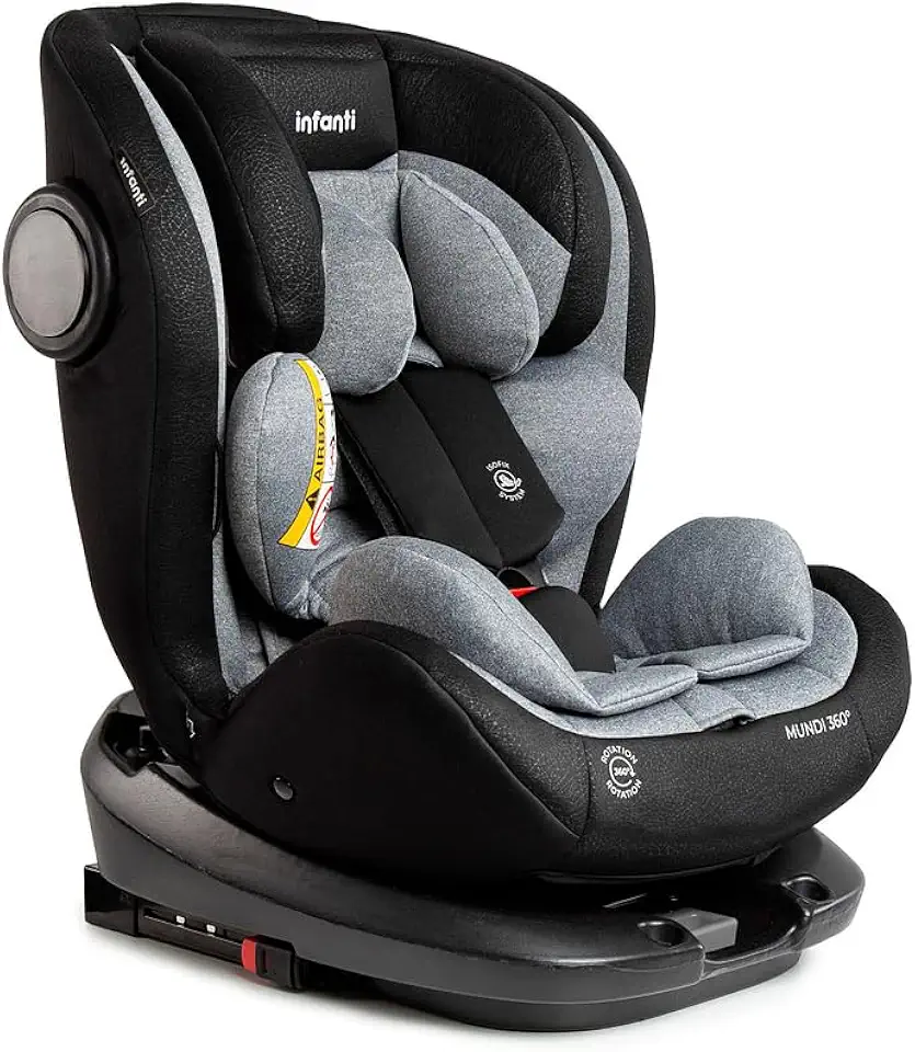Cadeirinha Infanti, Mundi, com Giro 360°, Cinza