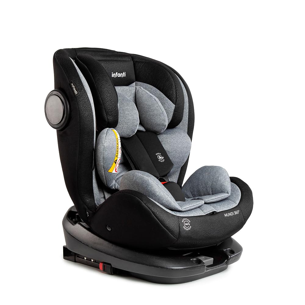 Cadeirinha Infanti, Mundi, com Giro 360°, Cinza