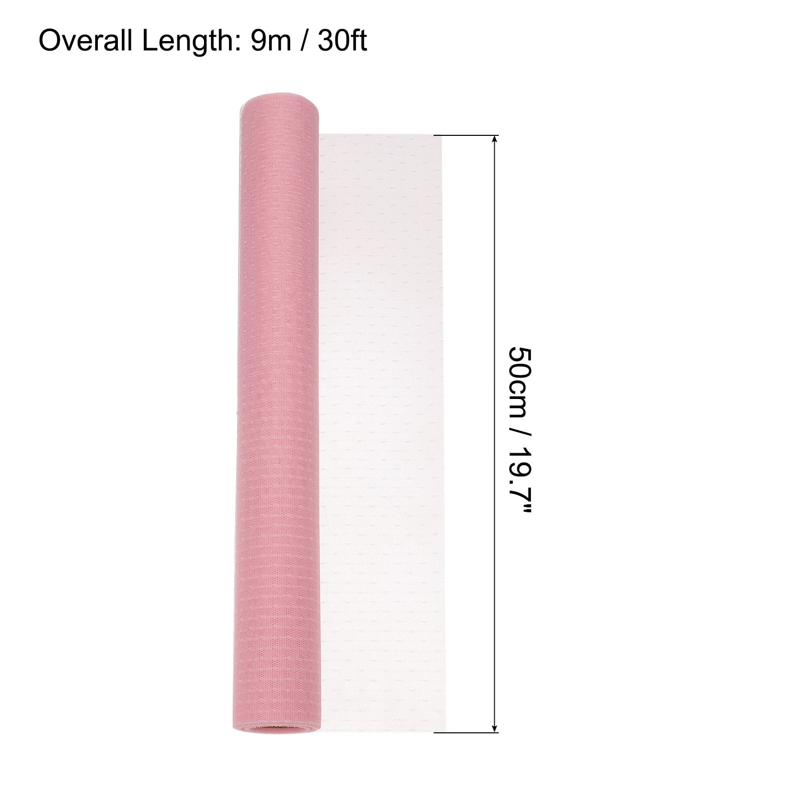 PATIKIL Flower Wrapping Mesh Paper, 30ft Floral Bouquet Craft Packaging Net Yarn for Wedding Party Pink - Image 2