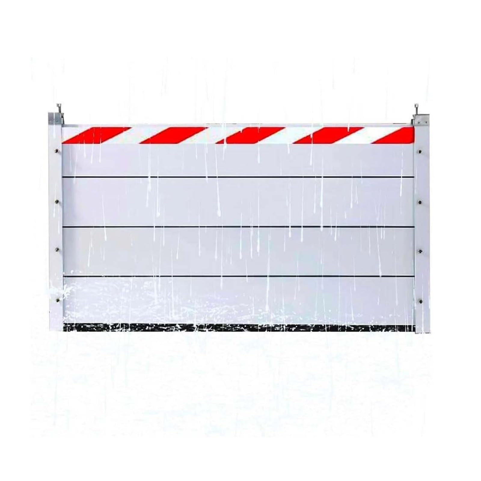 Barrière anti-inondation réutilisable pour sécuriser portails et entrées