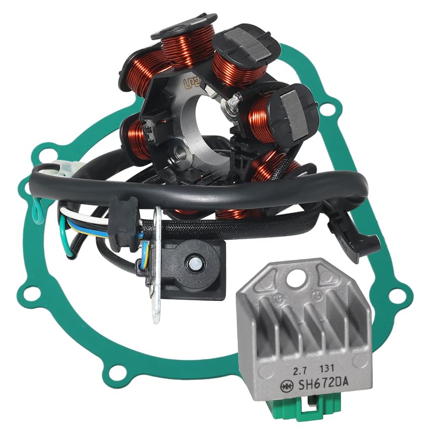 Stator Coil Rectifier Stator Gasket for Kawasaki KLX140,KLX140L 2008-2023 for Kawasaki KLX140G 2017-2023 for Kawasaki KLX140 KLX140A 2008-2022 Stator Coil Rectifier Stator Gasket