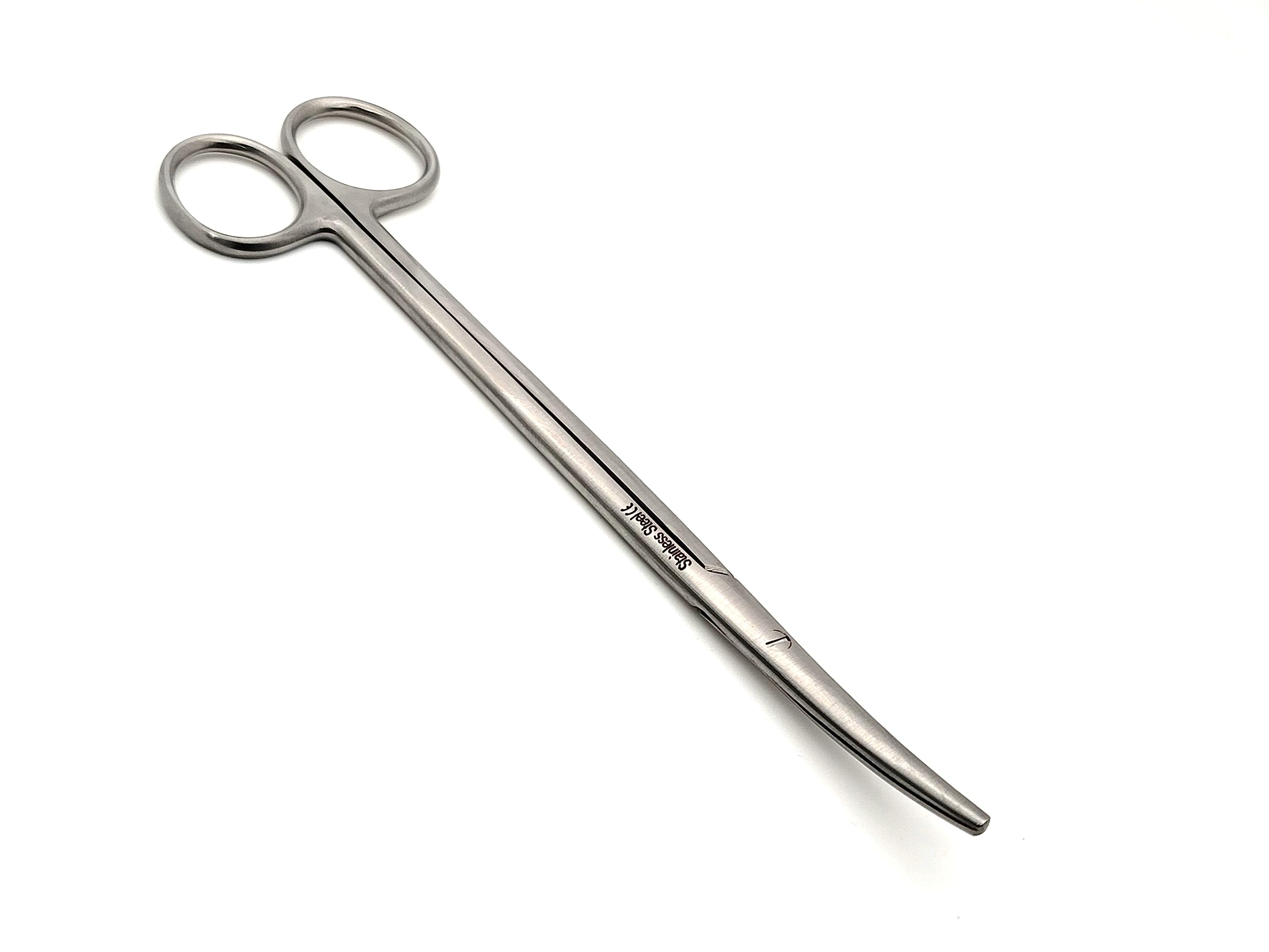 Metzenbaum Dissecting Scissors with Gold Rings- Long Slim Precision Scissors made of Medical Grade Premium Quality Stainless Steel (7" Curved Silver)