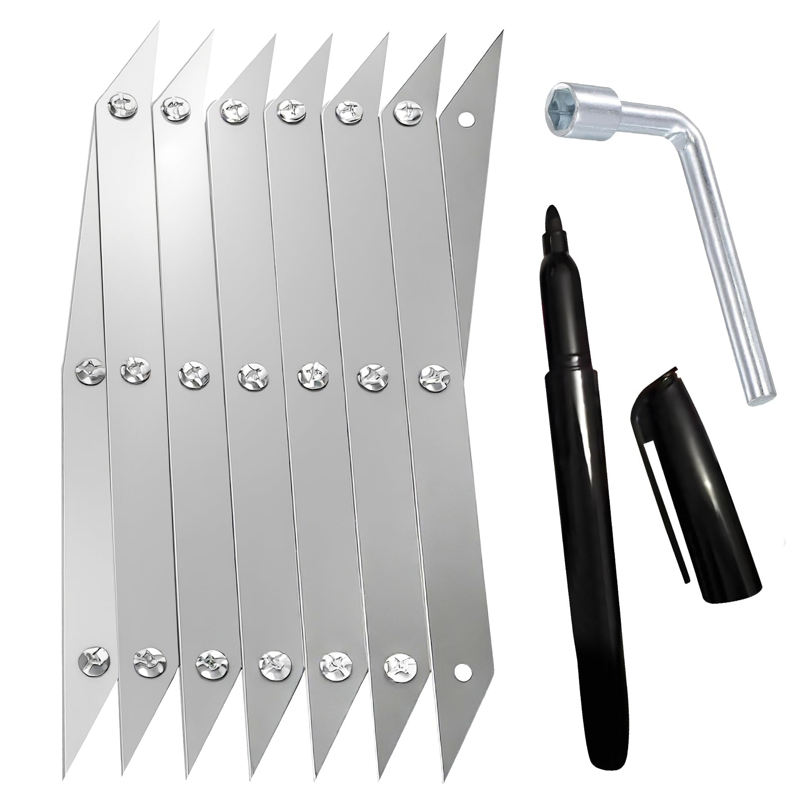 7 Point Center Finder Pro – Precision Measuring Tool for Woodworking, Welding & DIY Projects (Silver 7 Point)